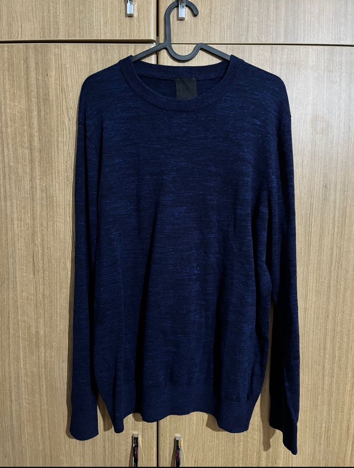 Erkek Gri İnce Triko Sweatshirt - Görsel 3