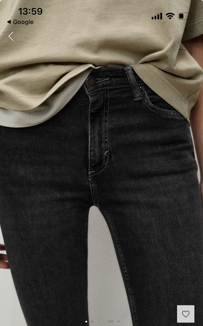 Gri Kadın Yüksek Bel Dar Kesim Jean - Görsel 2