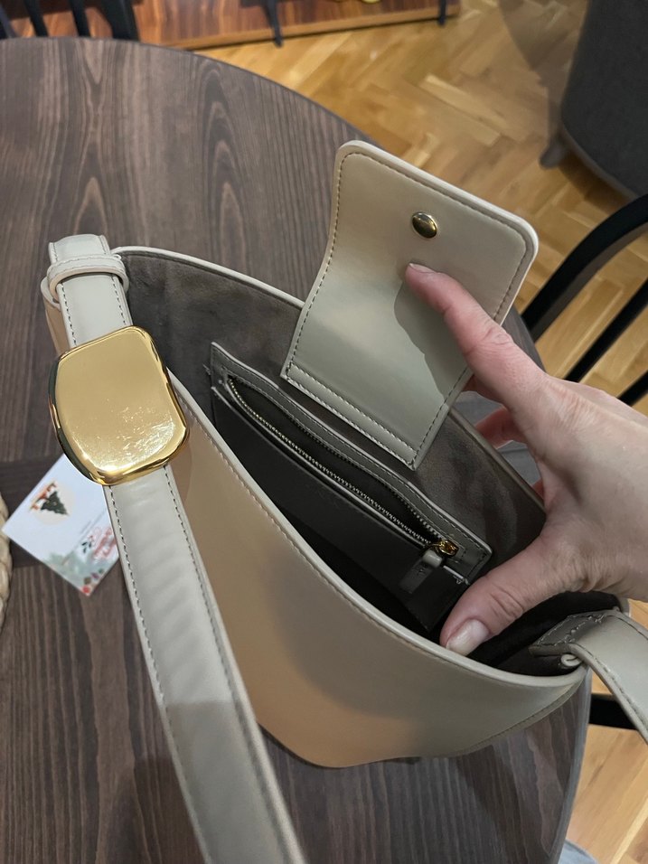 Gold tokalı zara kol çantası - Görsel 5