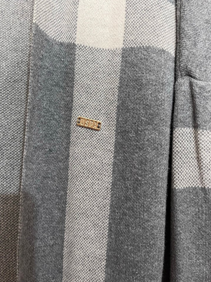 Gri Ekose Kadın Kaban - Görsel 2