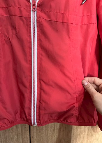 Kırmızı Fermuarlı Kadın Ceket - Görsel 3