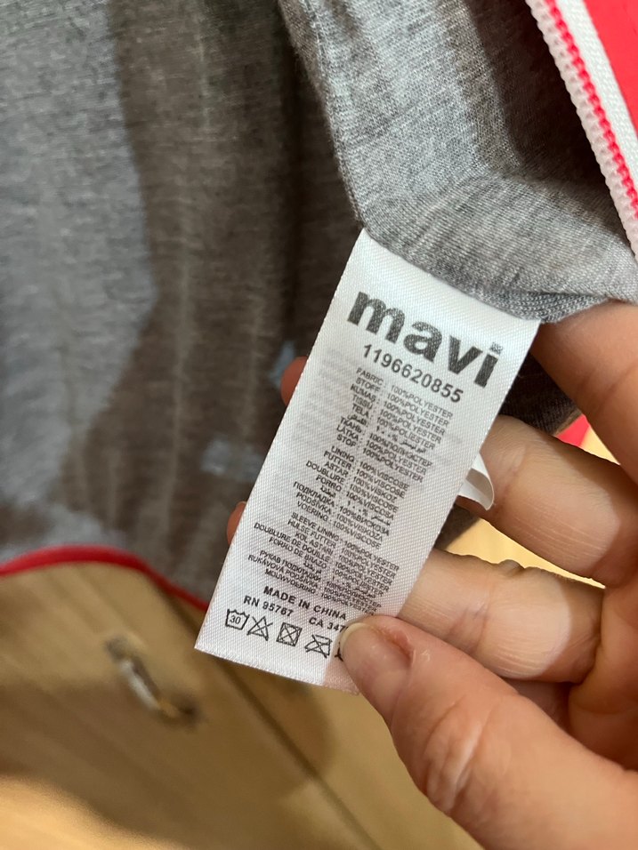 Kırmızı Fermuarlı Kadın Ceket - Görsel 5