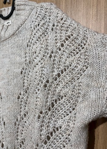 Gri Örgü Salaş Kadın Kazak - Görsel 4