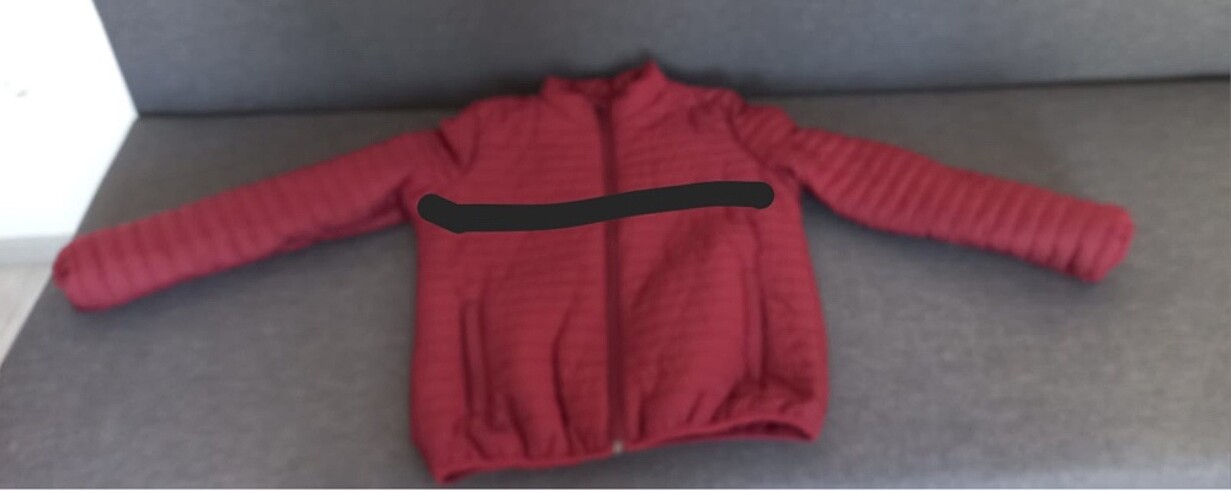 xl Beden bordo Renk puf mont