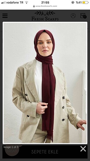 Bordo şal Fresh scarf