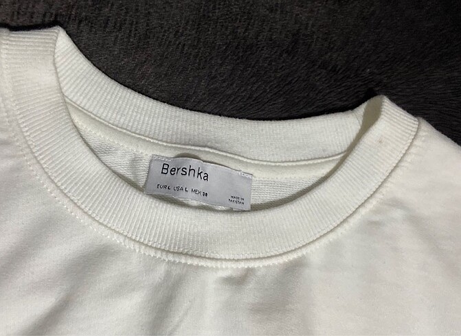 l Beden beyaz Renk Bershka crop üst