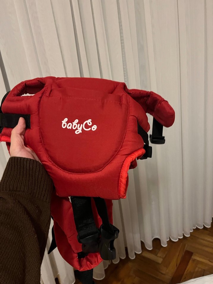 Koyu Kırmızı BabyCo Bebek Taşıyıcı kanguru - Görsel 2