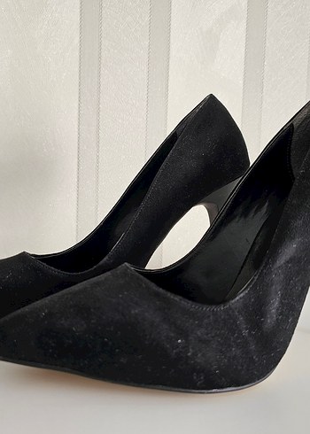 40 Beden siyah Renk Siyah Süet Stiletto Topuklu Kadın Ayakkabı
