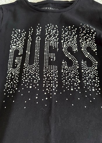 Guess 7 yas Siyah Uzun Kollu Kız Çocuk Tişört - Görsel 2