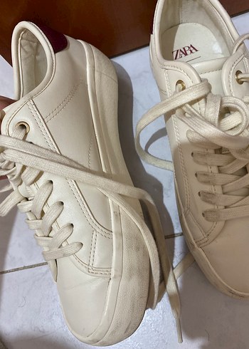 Zara Beyaz Wedge Topuklu Kadın Spor Ayakkabı