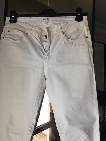Mango Beyaz skinny pantolon