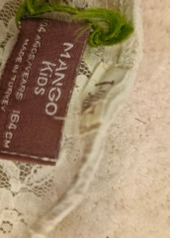 Kız Çocuk Beyaz Nakışlı Dantelli Atlet - Görsel 4