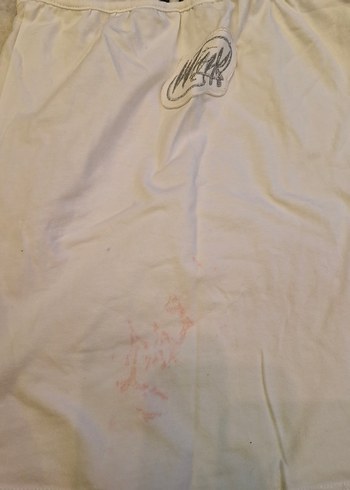 Kız Çocuk Beyaz Baskılı Kolsuz Poncho - Görsel 3