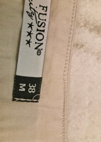 Bej Kadın Keten Kumaş Etek - Görsel 2