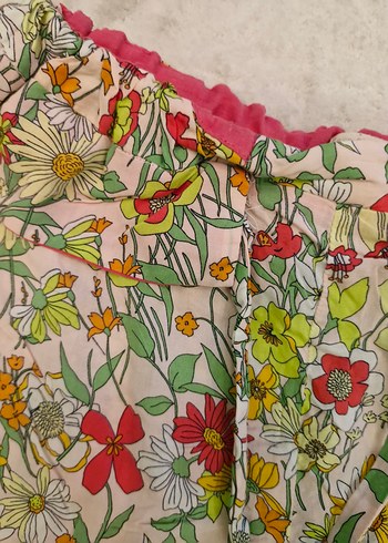 Çiçek Desenli Volanlı Bohem Kız Şort - Görsel 2