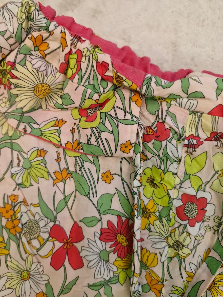 Çiçek Desenli Volanlı Bohem Kız Şort - Görsel 2