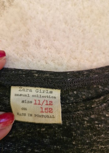 Nakışlı Zara Çocuk Uzun Kollu Bluz - Görsel 3