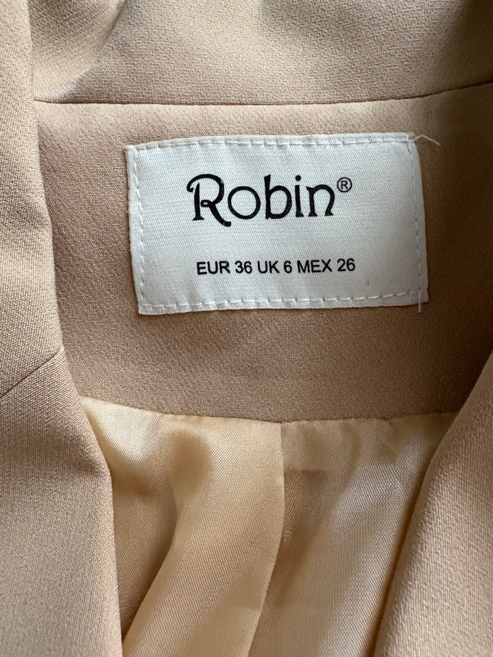 Bej Kısa Kesim Kadın Blazer Ceket - Görsel 3