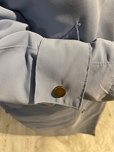 l Beden mavi Renk Butik trench Açıı mavi