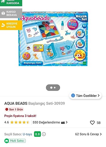  Beden Renk Aqua beads 