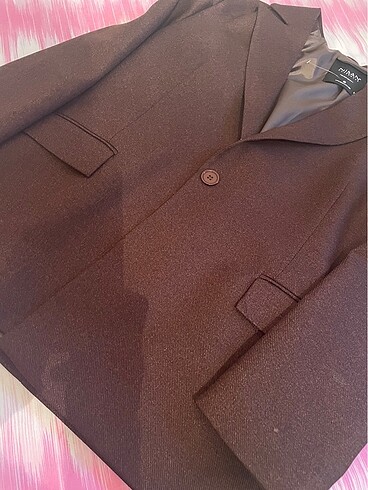Zara KOYU KAHVERENGI BLAZER OVERSIZEDIR