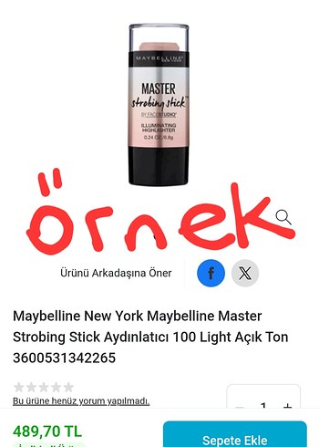 Beden Maybelline Master Strobing Stick Highlighter
