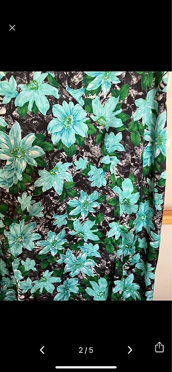 Zara Çiçekli saten elbise