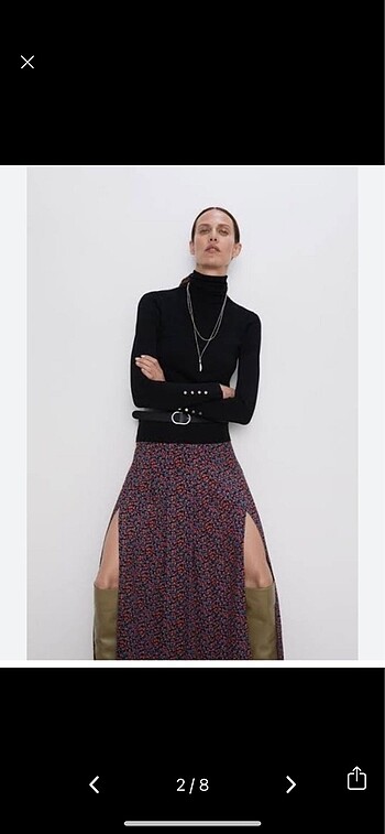 Zara Zara çiçekli etek