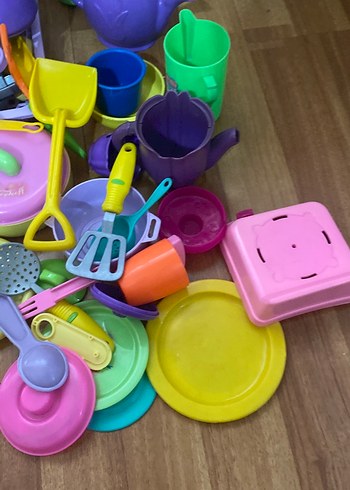Renkli Plastik Oyuncak Mutfak Seti - Görsel 2