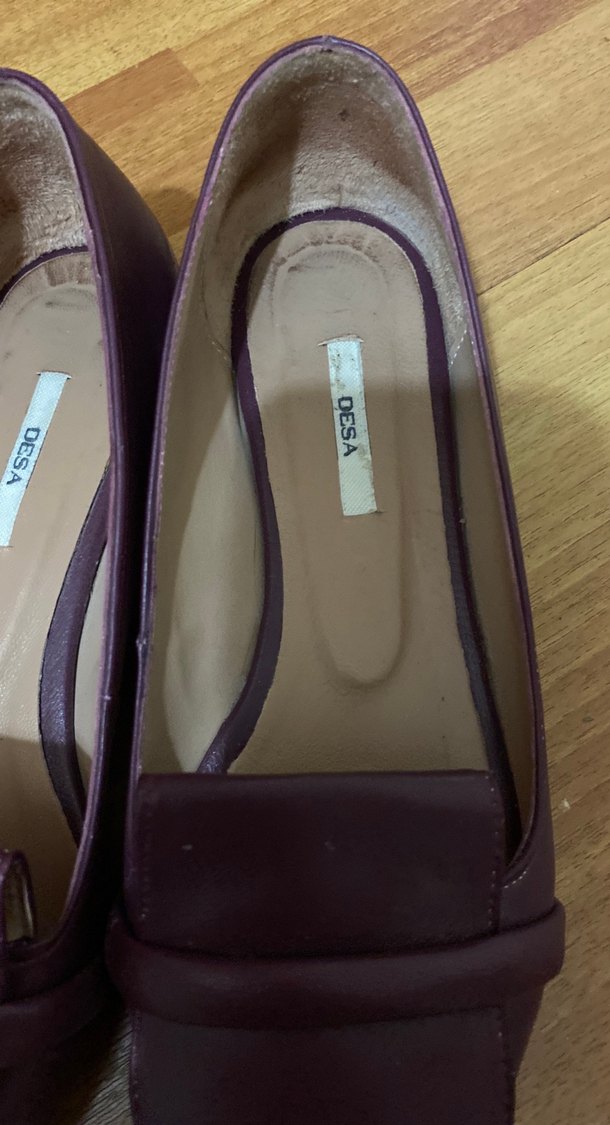 Mor Deri Stiletto Topuklu Kadın Babet - Görsel 2