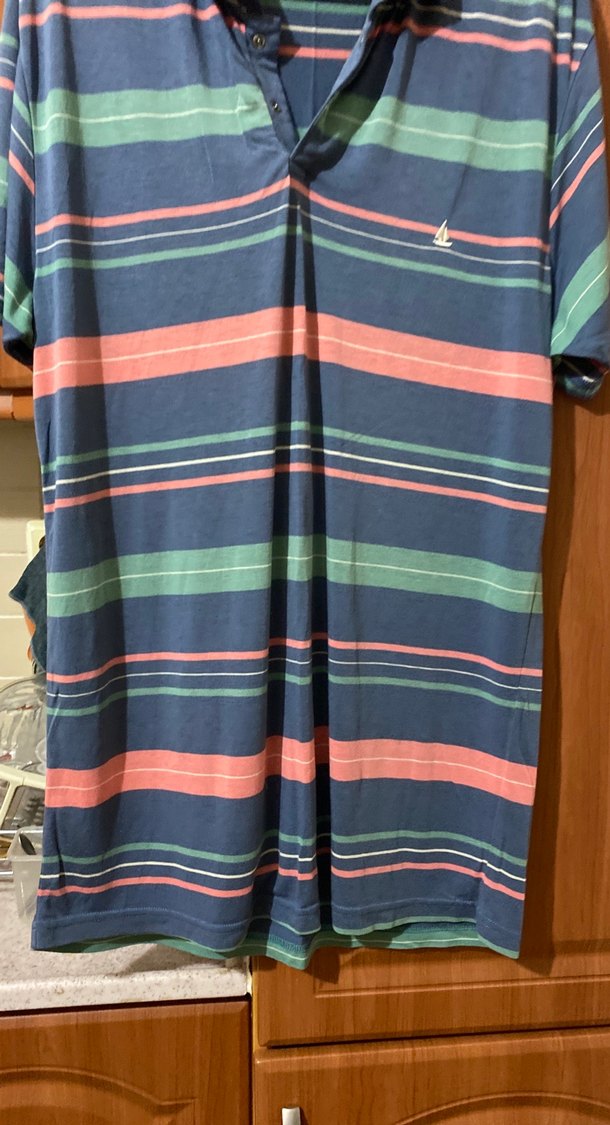 Çok Renkli Çizgili Polo Tişört - Görsel 2