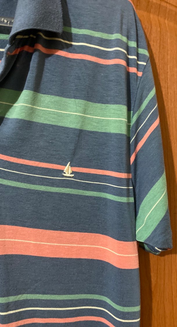 Çok Renkli Çizgili Polo Tişört - Görsel 4
