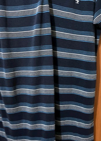 Lacivert Çizgili Polo Tişört - Görsel 3