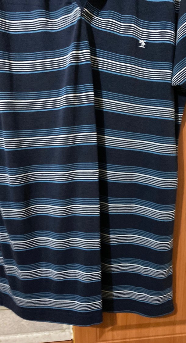 Lacivert Çizgili Polo Tişört - Görsel 3