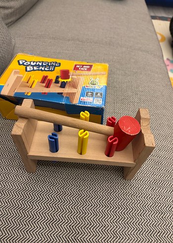 Renkli Çocuk Çekiçli Ahşap Oyuncak - Görsel 4