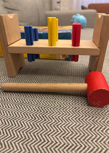 Renkli Çocuk Çekiçli Ahşap Oyuncak - Görsel 3