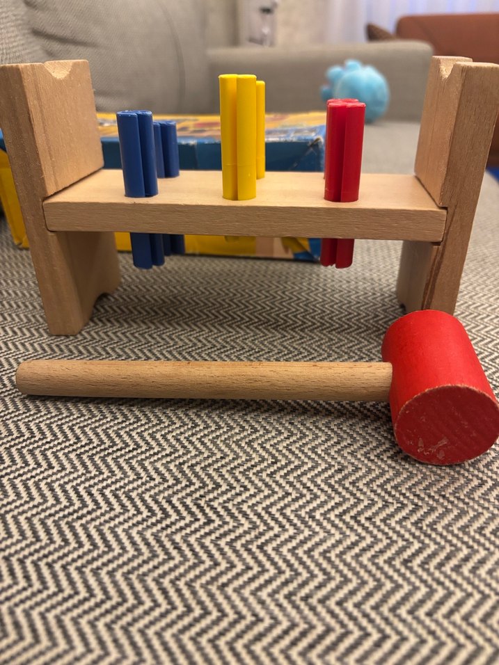 Renkli Çocuk Çekiçli Ahşap Oyuncak - Görsel 3