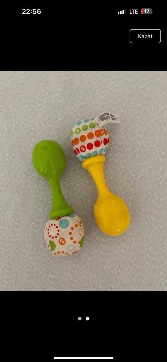 Fisher price Renkli Diş Kaşıyıcı ve Marakas Seti - Görsel 2