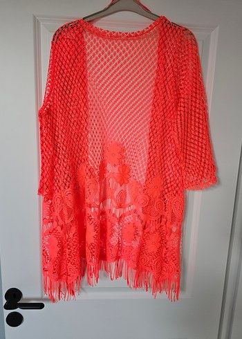 Penti Nakışlı Nar çiçeği Bohem Midi Kimono