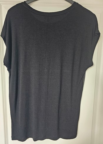 Network Siyah Baskılı Kısa Kollu Tişört - Görsel 4