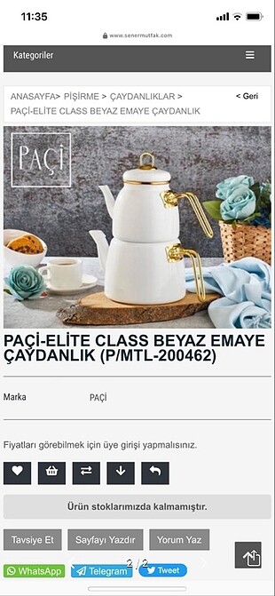 emaye çaydanlık