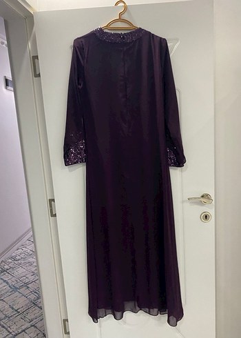 Abiye Uzun Mor Gotik Kadın Elbise