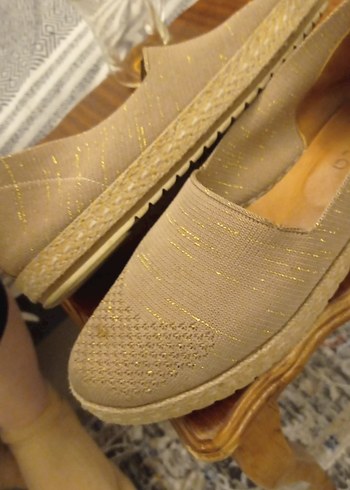 Bej Pile Detaylı Kadın Dolgu Topuk Espadril - Görsel 3