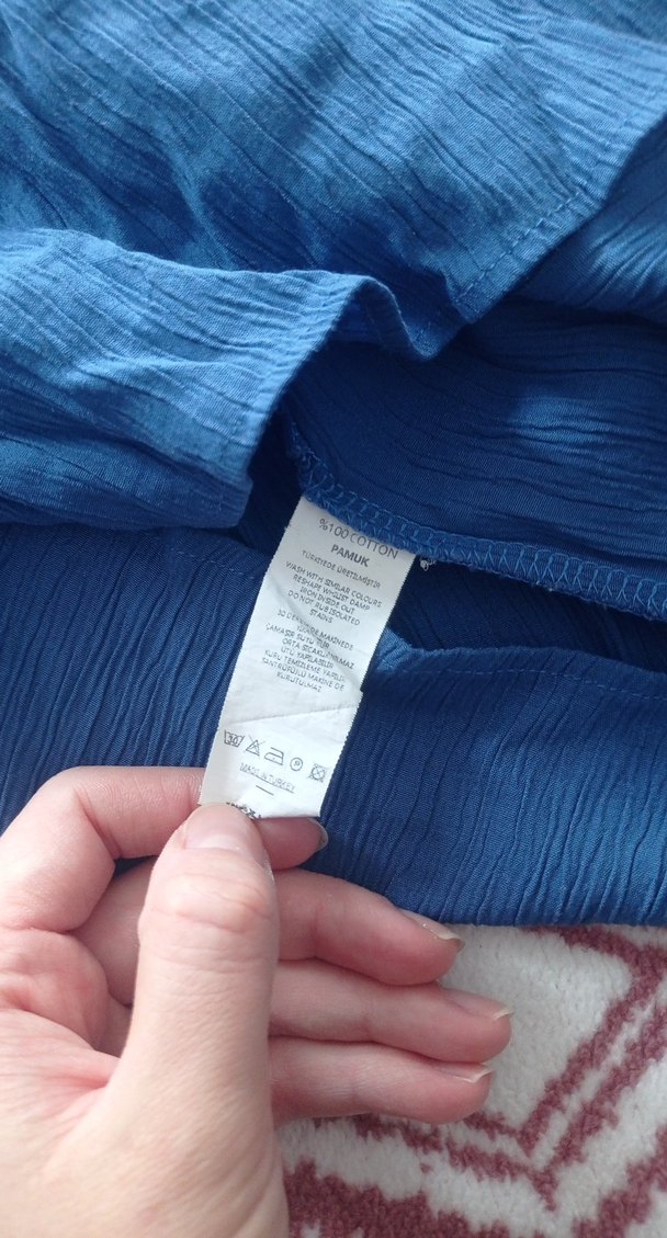 Trend Alaçatı Mavi Yazlık elbise - Görsel 2