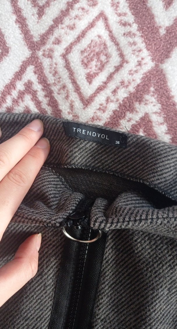 Trendyol Fermuarlı Mini Etek - Görsel 2