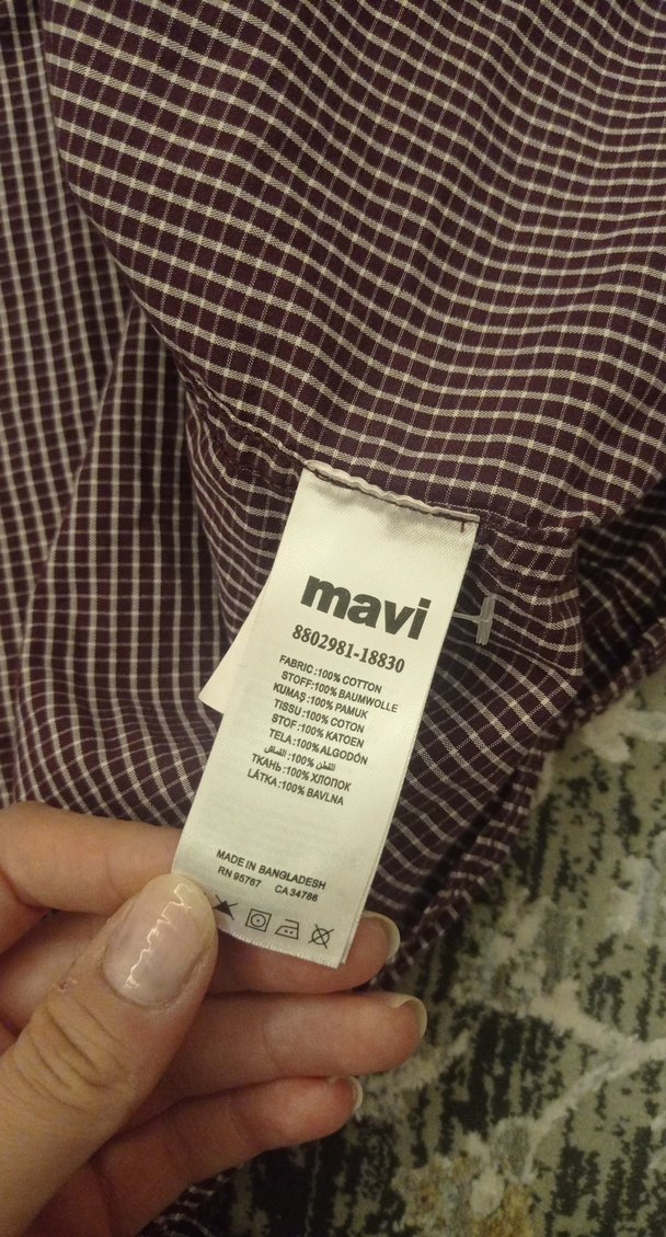 Düğmeli Uzun Kollu Kareli Erkek Gömlek - Görsel 4