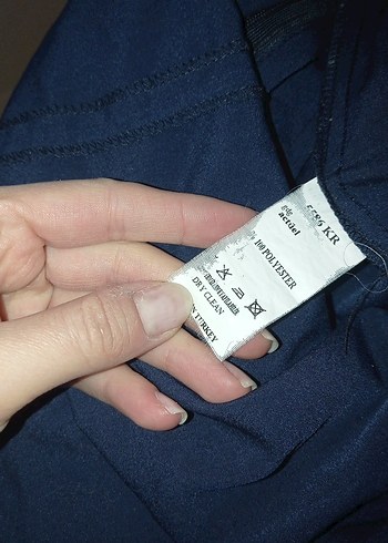 Kadın Lacivert Çiçek detaylı elbise - Görsel 4