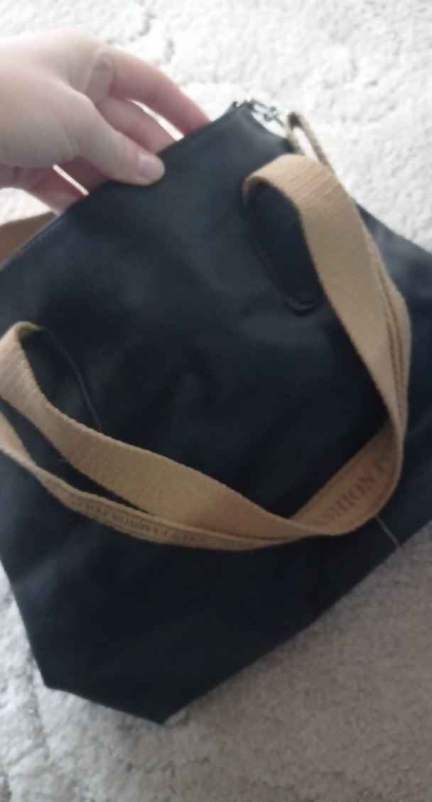 Siyah Fermuarlı Deri Kadın Omuz Çantası - Görsel 3