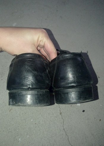 Siyah Deri Erkek Klasik Ayakkabı - Görsel 4