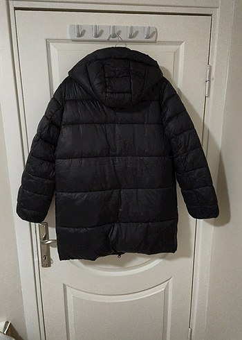 Koton Siyah Kapüşonlu Şişme Mont - Görsel 4